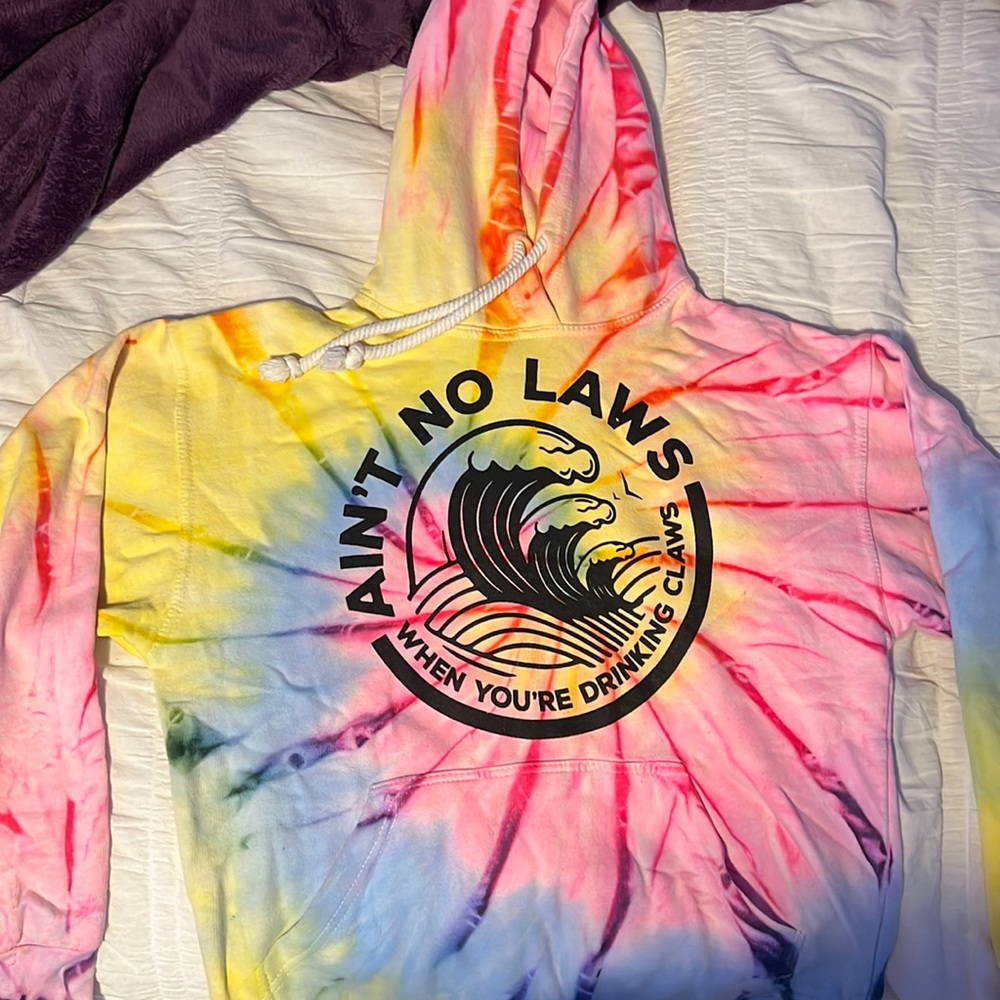 White claw tie dye hoodie, size Medium